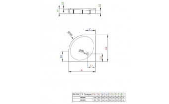 Душовий піддон Radaway Patmos A Compact 80x80x16 см, білий (4S88155-05)