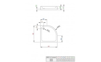 Душовий піддон Radaway Siros A Compact 80x80x17 см, білий (SBA8817-2)