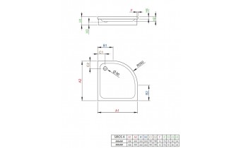Душовий піддон Radaway Siros A 90x90x17 см, білий (SBA9917-1)