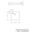 Душовий піддон квадратний Radaway Siros C Compact 80x80x17 см, білий (SBC8817-2)