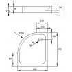 Душовий піддон асеметричний Radaway Siros E Compact 90x80x17 см, Правий, білий (SBE9817-1R)
