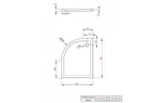 Душовий піддон асеметричний Radaway Tasos Plus E 100x80 см, Правий, білий (STE1086-30R)