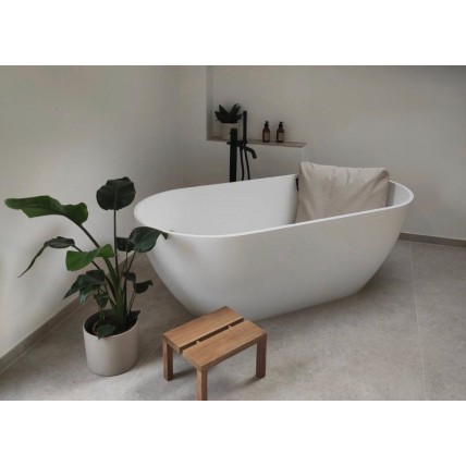 Окремостояча кам'яна ванна Riho Bilbao 170x80 см, біла матова (B118001105)
