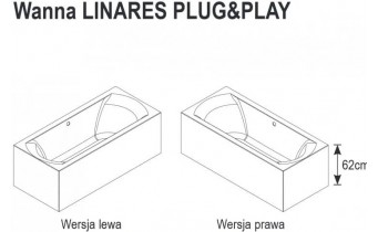 Акрилова ванна суцільнолита з панеллю Riho Linares Plug & Play 200x90 см L, Лівостороння, пряма, корпус інтегрований у ванну без видимих ​​стиків (BD60005) 