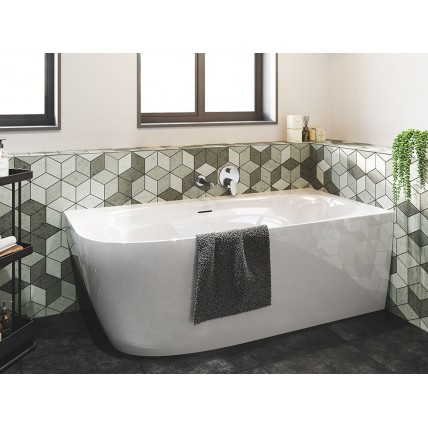 Окремостояча акрилова ванна Riho Omega Corner 170x80 L з сифоном click / clack + ніжки (BD30)
