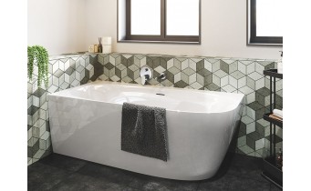 Окремостояча акрилова ванна Riho Omega Corner 170x80 R з сифоном click / clack + ніжки (BD29) Окремостояча акрилова ванна Riho Omega Corner 170x80 R з сифоном click / clack + ніжки (BD29)