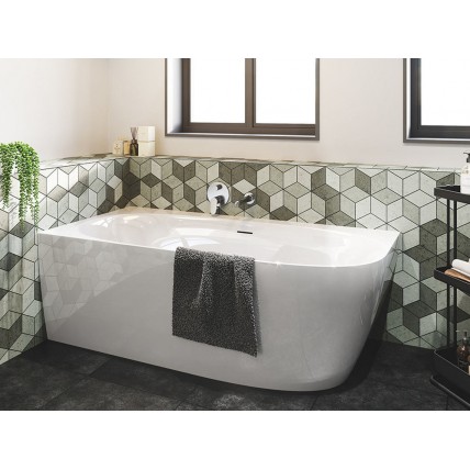 Окремостояча акрилова ванна Riho Omega Corner 170x80 R з сифоном click / clack + ніжки (BD29)