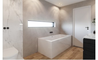 Акрилова ванна суцільнолита з панеллю Riho Rethink Cubic Plug & Play 200x90 см L, Лівостороння, пряма з сифоном click / clack (BE01005)