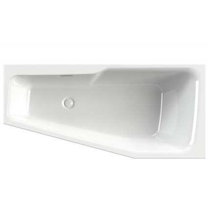 Акрилова ванна Riho Rethink Space 160x75/47,5 см L, асиметрична з сифоном click / clack (BR14005)