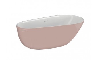 Окремостояча ванна овальна з акрилу Polimat SHILA 170x85 см, pink, рожева + ніжки (00434)
