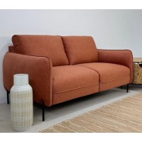Диван прямий нерозкладний Сіетл / Siettle 170x90 см, для офісу, кухні, прихожі, очікування, колір помаранчевий (колір можна змінити)