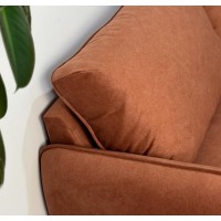Диван прямий нерозкладний Сіетл / Siettle 170x90 см, для офісу, кухні, прихожі, очікування, колір помаранчевий (колір можна змінити)