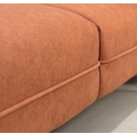 Диван прямий нерозкладний Сіетл / Siettle 170x90 см, для офісу, кухні, прихожі, очікування, колір помаранчевий (колір можна змінити)