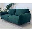 Диван прямий нерозкладний Сіетл / Siettle 170x90 см, для офісу, кухні, прихожі, очікування, колір смарагдовий - зелений (колір можна змінити)