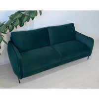 Диван прямий нерозкладний Сіетл / Siettle 170x90 см, для офісу, кухні, прихожі, очікування, колір смарагдовий - зелений (колір можна змінити)