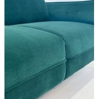 Диван прямий нерозкладний Сіетл / Siettle 170x90 см, для офісу, кухні, прихожі, очікування, колір смарагдовий - зелений (колір можна змінити)