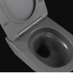 Унітаз безобідковий круглий Tavro QFS Rimless з тонким сидінням soft-close, Duroplast Super Slim, 49х36 см, темно сірий, графітовий - матовий Унітаз безобідковий круглий Tavro QFS Rimless з тонким сидінням soft-close, Duroplast Super Slim, 49х36 см, темно сірий, графітовий - матовий