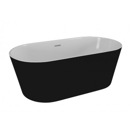 Ванна Polimat UZO 160х80 чорна мат + ніжки (00337) Ванна Polimat UZO 160х80 чорна мат + ніжки (00337)