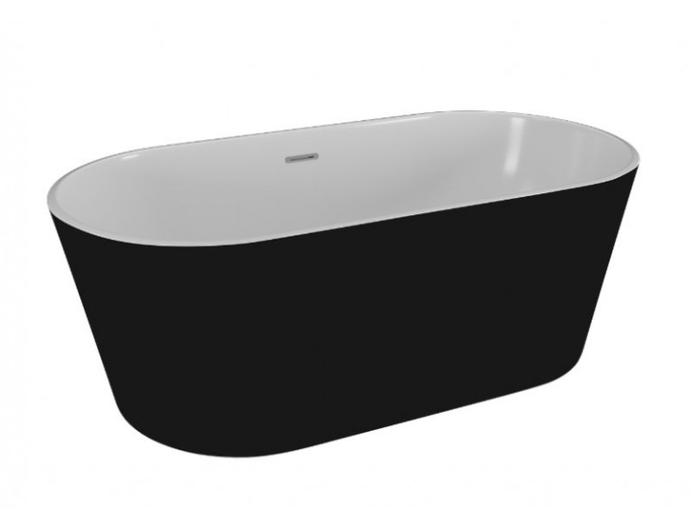 Ванна Polimat UZO 160х80 чорна мат + ніжки (00337)