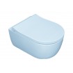 Підвісний унітаз V-Tondo Rimless 49x36 см, безобідковий, крижано-блакитний