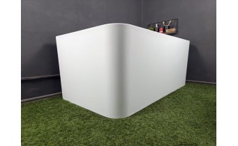 Пристінна окремостояча прямокутна акрилова ванна Volta / Вольта 170x75x58 см, біла глянцева, суцільнолита
