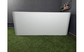 Пристінна окремостояча прямокутна акрилова ванна Volta / Вольта 170x75x58 см, біла глянцева, суцільнолита