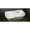 Пристінна окремостояча акрилова ванна Oval / Овал 160x80x58 см, біла глянцева, суцільнолита із заокругленими кутами