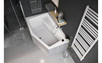 Ванна акрилова асиметрична Excellent Vesper 160x100 см, Лівостороння (WAEX.VEL16WH)
