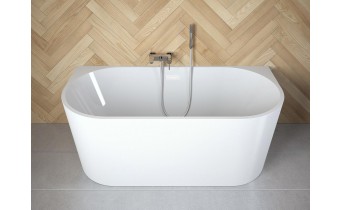 Окремостояча акрилова пристінна ванна Besco Vica 170x80 см, з сифоном click / clack, білий (WAS-170-VBI) Окремостояча акрилова пристінна ванна Besco Vica 170x80 см, з сифоном click / clack, білий (WAS-170-VBI)