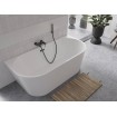 Окремостояча акрилова ванна Besco Vica 170x80 з сифоном click / clack, чорний (WAS-170-VCZ)