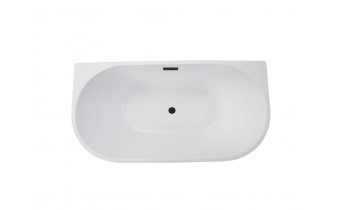 Окремостояча акрилова ванна Besco Vica 170x80 з сифоном click / clack, чорний (WAS-170-VCZ)
