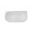 Окремостояча акрилова ванна Besco Vica 150x80 з сифоном click / clack, хром (WAS-150-V)
