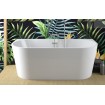 Окремостояча акрилова ванна Besco Vica 150x80 з сифоном click / clack, хром (WAS-150-V)