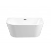 Окремостояча акрилова ванна Besco Vica 150x80 з сифоном click / clack, хром (WAS-150-V)