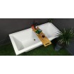 Ванна акрилова Besco Quadro / Квадро 165x75 см, прямокутна, з можливістю врізки змішувача в борт ванни (WAQ-165-PK)
