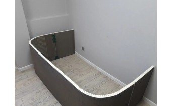 Ванна акрилова, півкругла з двох сторін Excellent Arana 180x85 см, пристінна (WAEX.ARA18WH)