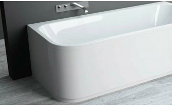 Ванна акрилова, півкругла з двох сторін Excellent Arana 180x85 см, пристінна (WAEX.ARA18WH)