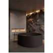 Кругла ванна із штучного каменю Luna 200x200x71 см окремостояча, велика ванна, на 2 - 6 осіб, чорно-коричневий Кругла ванна із штучного каменю Luna 200x200x71 см окремостояча, велика ванна, на 2 - 6 осіб, чорно-коричневий