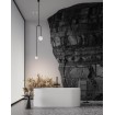 Окремостояча овальна ванна з штучного каменю Perla / Перла 170x80x60 см, Бліа глянцева, суцільнолита, клапан клік-клак колір ванни