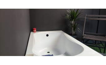 Ванна сидяча акрилова (з місцем для сидіння) Besco Aria Rehab 120x70 см, пряма з сидінням (WAR-120-PA)