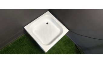 Душовий піддон глибокий акриловий, квадратний Polimat Karen 70x70x29.5 см (00207)