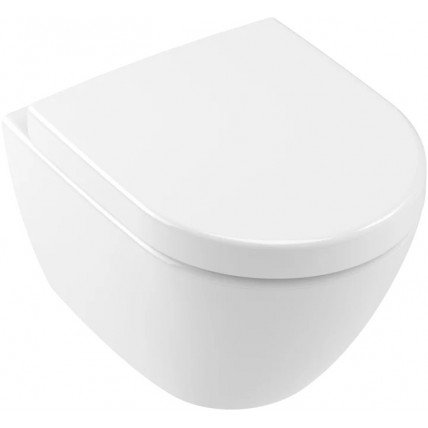Підвісний унітаз овальний Villeroy&Boch Subway 2.0, безобідковий, 48x35,5 см White Alpin (5606R001)