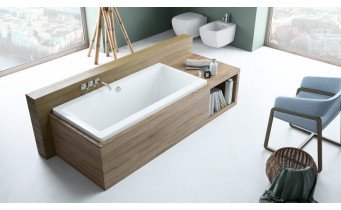 Акрилова ванна Radaway Aridea 200x90 см, пряма з ніжками + сифон для ванни Radaway R135L (WA1-24-200x090U)