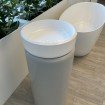 Окремостояча овальна ванна з мармуру Dremex Eureka 180x82x62 см, Gelcoat, білий глянцевий + сифон