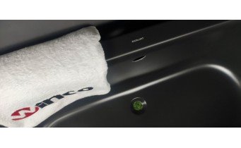 Ванна акрилова пряма Excellent Oceana Slim 160x75 см, Чорна матова / Black Matt, під забудову, пєдестал, бортик 18 мм