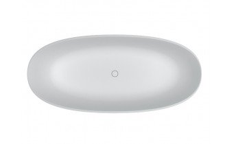 Ванна овальна Riho Oval окремостояча 160x72 см, з литого мармуру (BS67)