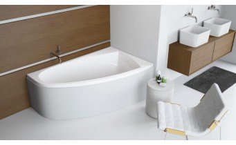 Акрилова ванна Radaway Rineia 150x95 R, асиметрична з ніжками + сифон для ванни Radaway R135L (WA1-31-150x095P)