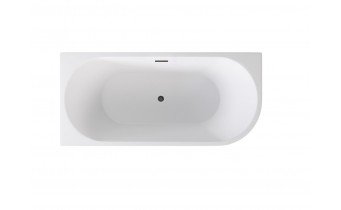 Окремостояча акрилова ванна Besco Zoya 170x80 L з сифоном click / clack, чорний (WAS-170-ZLC)
