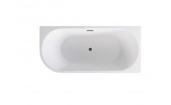 Окремостояча акрилова ванна Besco Zoya 170x80 R з сифоном click / clack, чорний (WAS-170-ZPC)