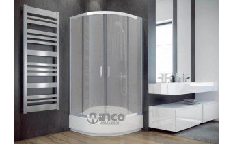 Душова кабіна Besco Modern 80x80x165, скло з ефектом морозу (MP-80-165-M)
